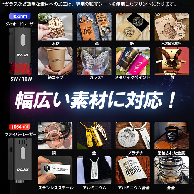 レーザー彫刻機 小型 加工機 レーザー 加工 カッター スマホ対応 軽量 コンパクト レーザーカッター ミニ 5W 10W LASER-DAJADJ6PRO