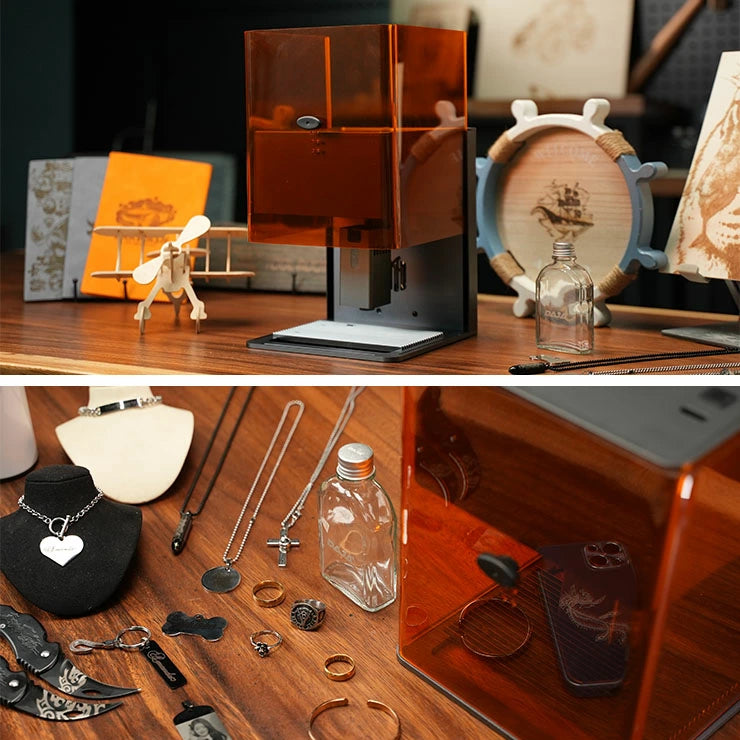 レーザー彫刻機 小型 加工機 レーザー 加工 カッター スマホ対応 軽量 コンパクト レーザーカッター ミニ 5W 10W LASER-DAJADJ6PRO