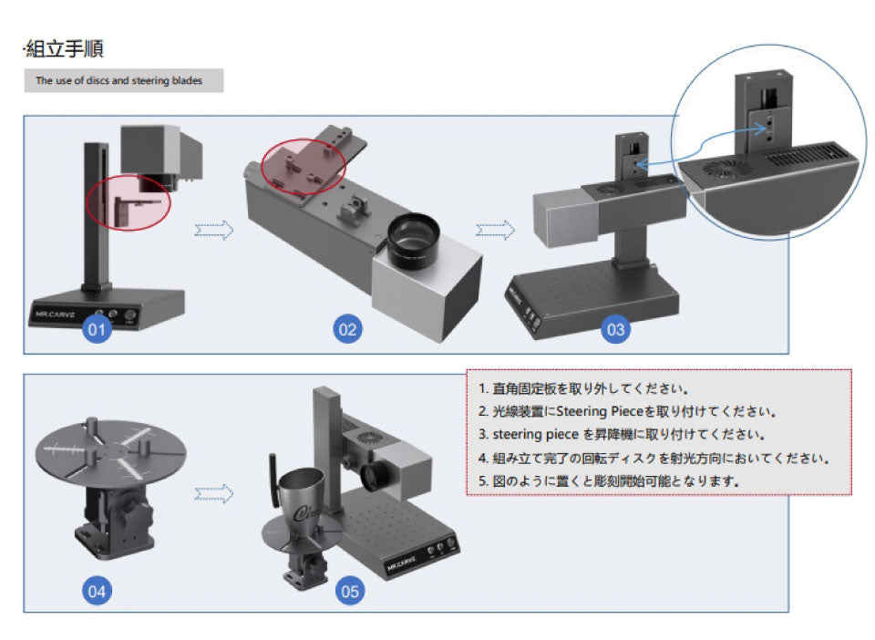 M1PRO M4 用オプション ロータリーディスク レーザー彫刻機用 回転台 LASER-M1M4DISK