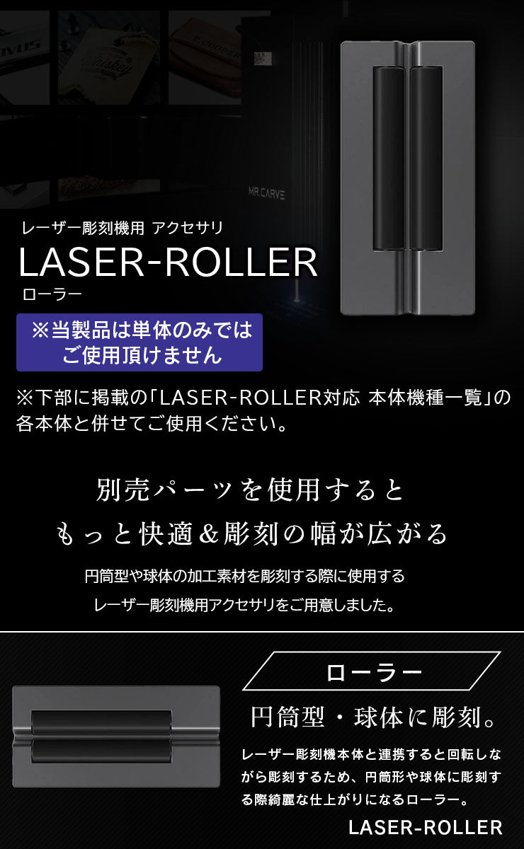 レーザー彫刻機 M3 DAJAC1 用 オプション ローラー LASER-ROLLER